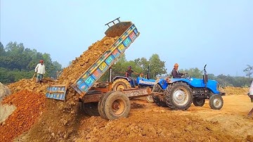 New JCB 3dx Unseen Soil Loading and Unloading Sonalika DI RX 45 Digital Unload Facility of Tractor