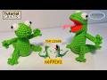 Amigurumi TOM LIZARD Crochet Tutorial PART 1 One Piece Body And Mouth 