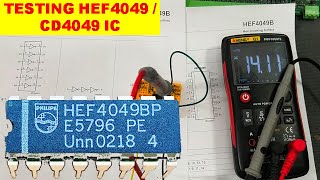 {736} How To Test HEF4049 IC With Multimeter
