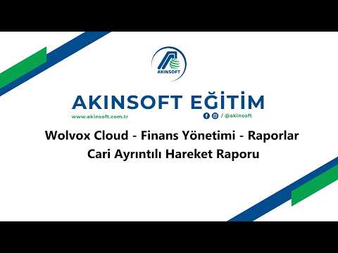 WolvoxCloud - Finans Yönetimi - Raporlar - Cari Ayrıntılı Hareket Raporu