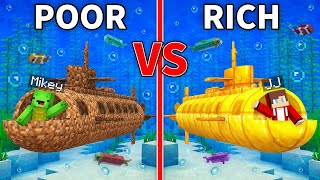 JJ's RICH Submarine vs Mikey's POOR Submarine Build Battle in Minecraft  Maizen