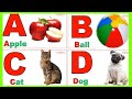 English alphabet learn alphabet a to z  abc preschool book learning a for apple phoneticsprinit