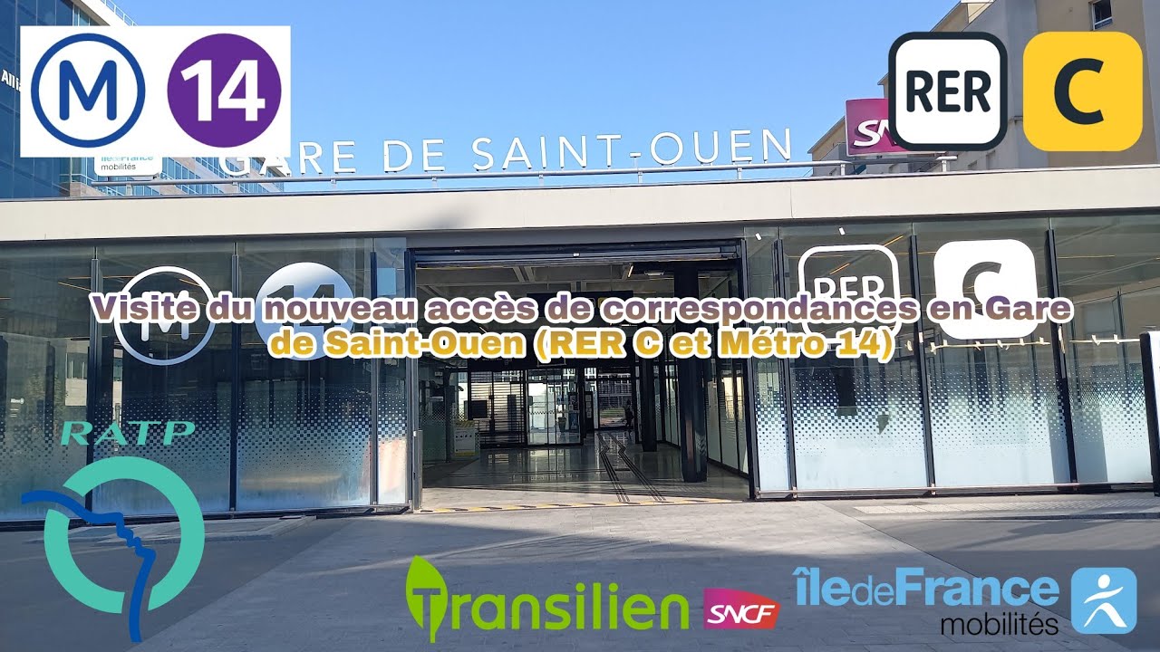 Visite du nouveau accès de correspondances (RER C / Métro 14) en Gare de Saint-Ouen