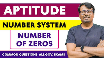 Aptitude | Number System | Counting Of Zeros | Concept/Tricks/Types/Class