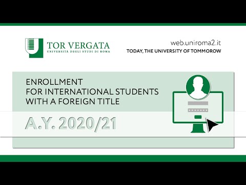 ENROLLMENT FOR INTERNATIONAL STUDENTS  WITH A FOREIGN TITLE