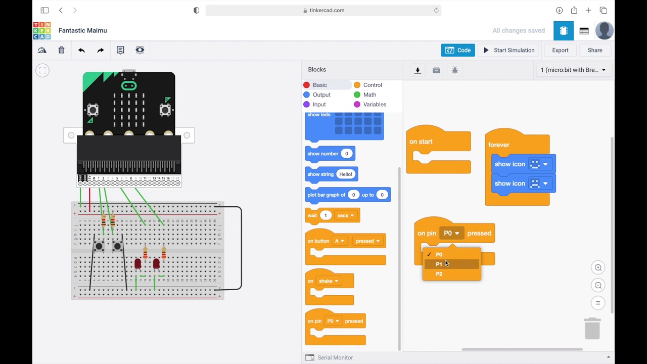 microbit sw led - YouTube