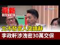 北市發言人突請辭 李政軒涉洩密30萬交保【最新快訊】