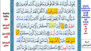 ضبط الآيات ( 176 - 177 178 ) من سورة ال عمران