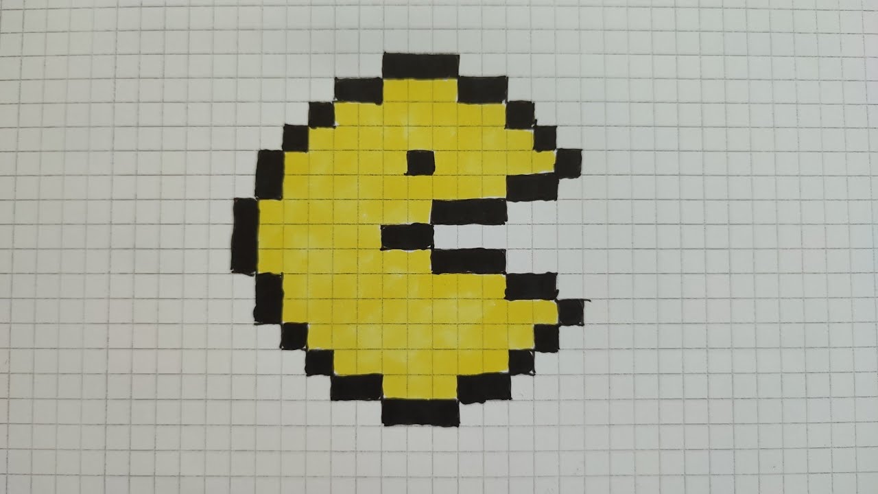 How To Draw Pacman - Pixelart - Drawing Pacman Tutorial - Youtube