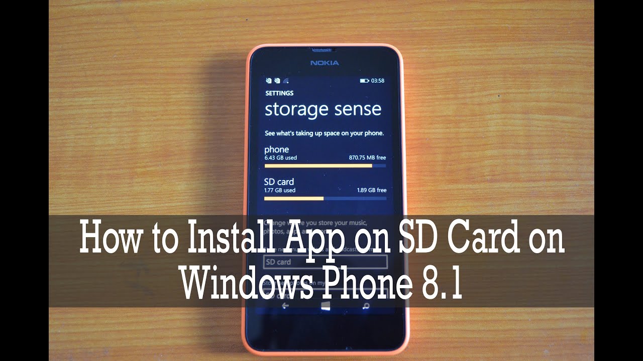 How to Install App on SD Card on Windows Phone 8.1 - YouTube