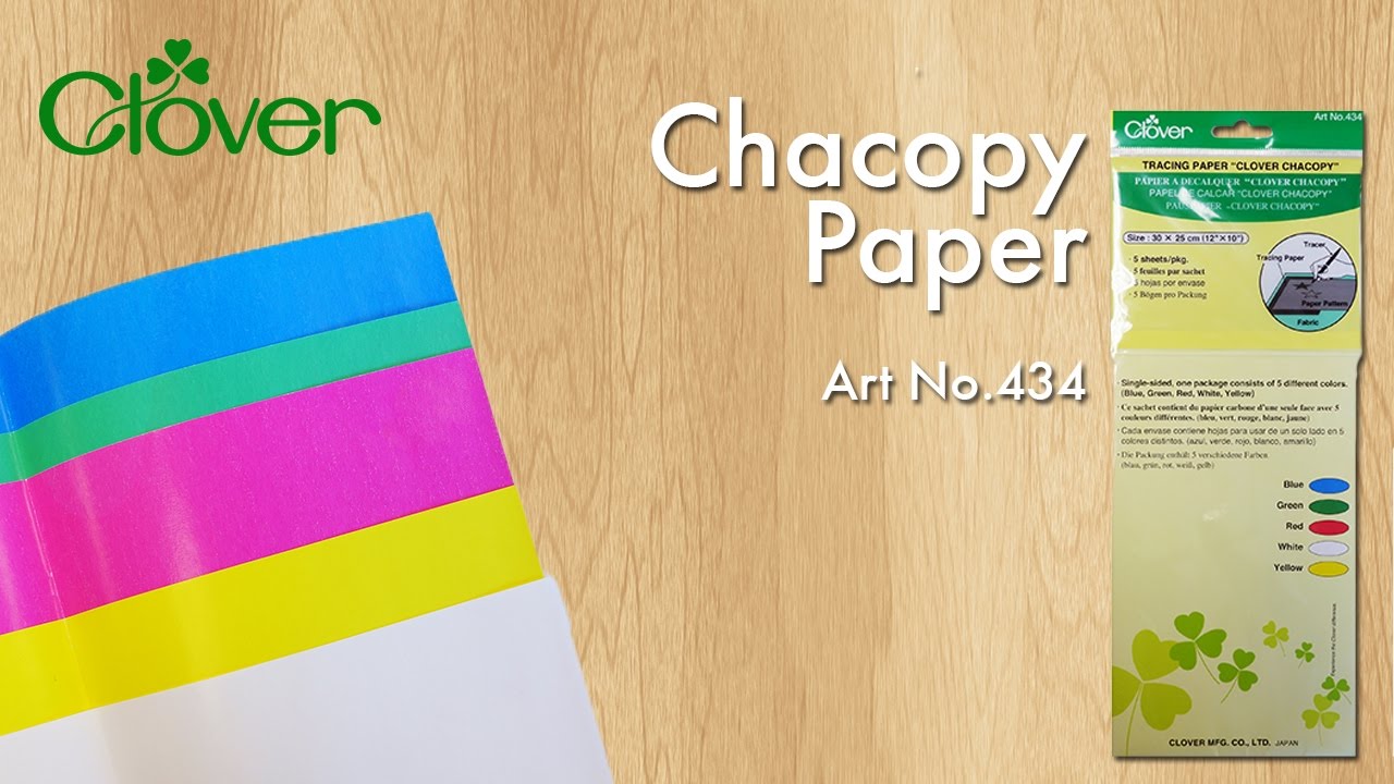 Calco para bordados Clover Chacopy tracing paper x 5 – MundoPatchwork