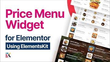 How to Use the Price Menu Widget for Elementor | Elementskit | All-in-one addon for Elementor
