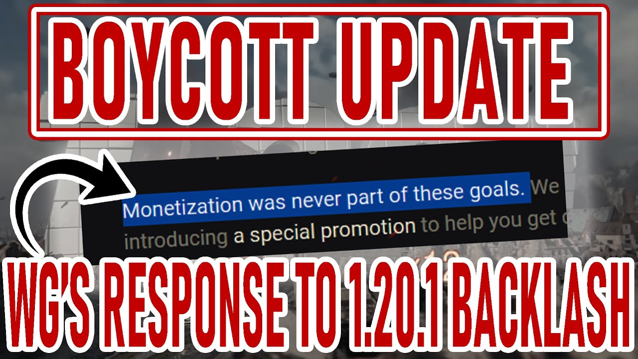 Boycott WoT *Update* Wargaming Doubles Down on Destroying World of