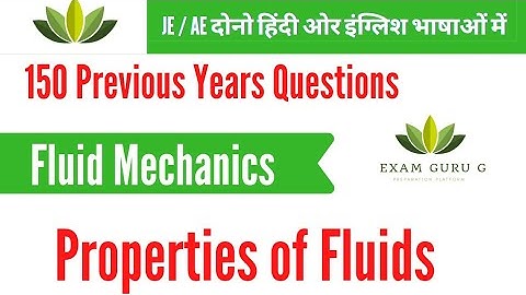 Properties of Fluid || 150 MCQ ||Civil Engineering || Previous Years Questions