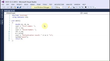 2 Number Multiplication C++ Code (Visual Studio)