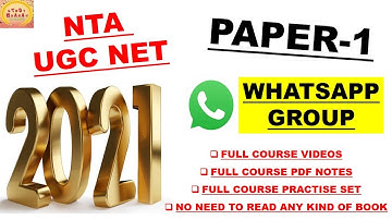 Paper 1 ugc net 2021 whatsapp group selection 100%