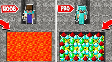 Minecraft - NOOB vs PRO : WHAT NOOB FOUND IN SECRET MINE WITH PRO!? Challenge 100% trolling