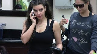 Kim Kardashian Looks Lovely With No Makeup At Pilates And The Nail Salon  [2012]