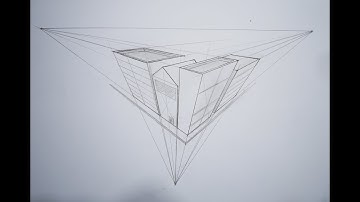 how to draw a simple cityscape in three-point perspective