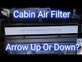 Cabin Air Filter Arrow Up Or Down Air Flow Direction