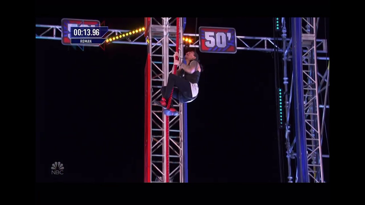R.J. Roman at the Vegas Finals Stage 4 American Ninja Warrior 2022