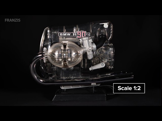 スラム　ＴC R-90 S Franzis 67009 - 1:2 BMW R 90 S Flat-Twin Motorcycle Engine - YouTube
