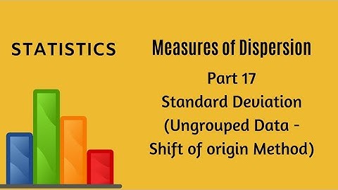 Measures of Dispersion - Part 17 -  Standard Deviation - Statistics - FYBCom - FYJC