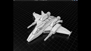 Make a spacecraft by Trim Mesh (free addon) and Grid Modeler