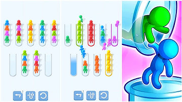 Colour Sort Ragdoll Puzzle Gameplay 5, Android Games ios Walkthrough Simulator Think Brain