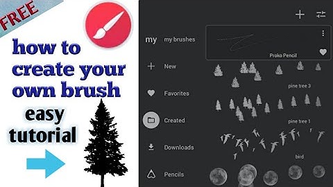 How to create brush in infinite painter - free brush - pine tree