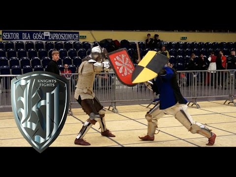 Knights fight with sword and shield - Sebastian Przybyszewski vs Piotr Krigier  [13 Jaworzno 2015 ]