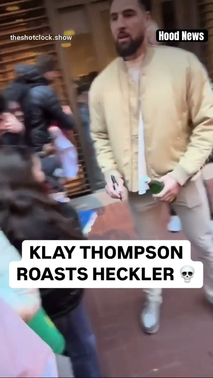 Klay Thompson roasts heckler ? #hoodnews #klaythompson #autographs #hecklers #omg #how #wow #howto
