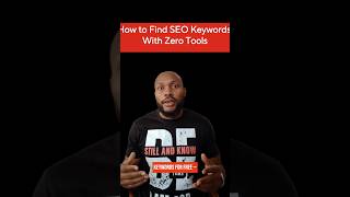 How to Find SEO Keywords With Zero Tools. #SEO #SEOTips