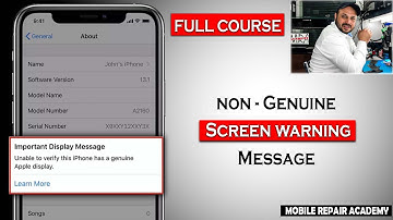 How to Remove Non Genuine Display Message | After Market screen warning Message remove |