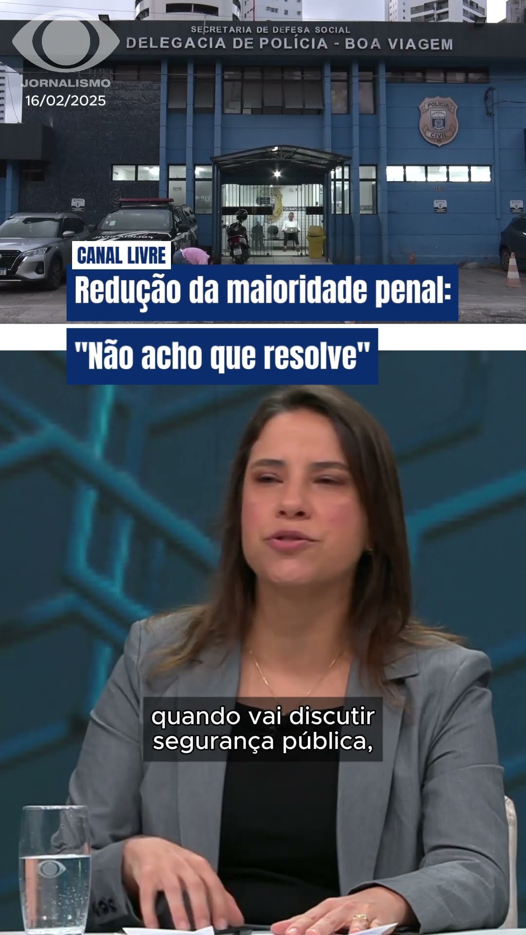 Raquel Lyra se diz contra a redução da maioridade penal #shorts