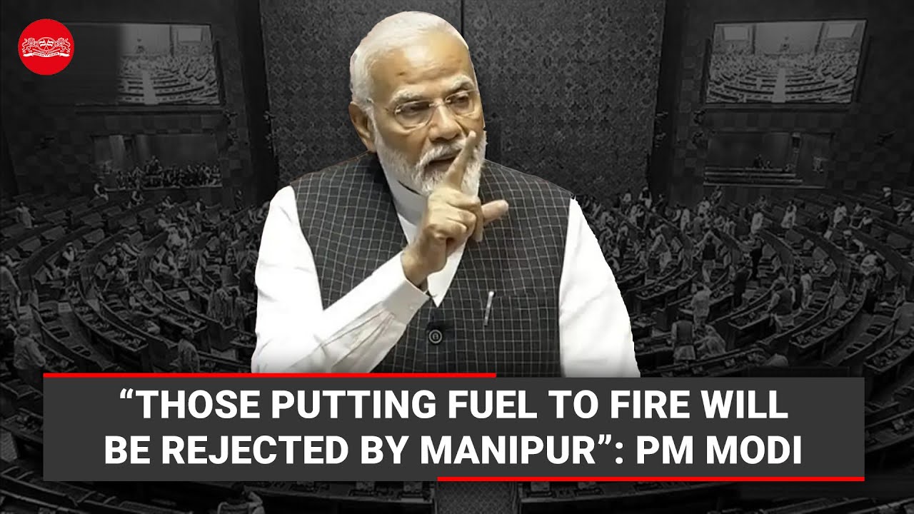 PM Modi breaks silence on Manipur in his Rajya Sabha speech - YouTube