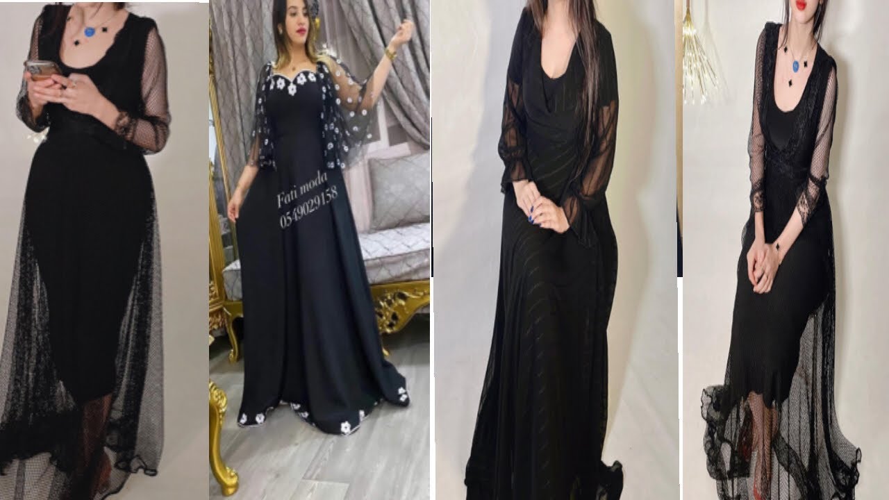 مجموعه فصالات دشاديش فساتين صيفيه بلون الاسود موديلات حديثه 🖤🖤