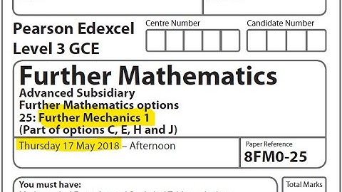 Edexcel LINEAR AS Level - June 2018 - FM1