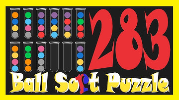 Ball Sort Puzzle Level 283 🎯No Extra Tubes😂Game Walkthrough😘