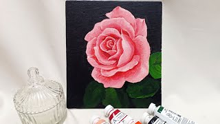 힐링하며 그리는 아크릴화 Acrylic rose painting tutorial