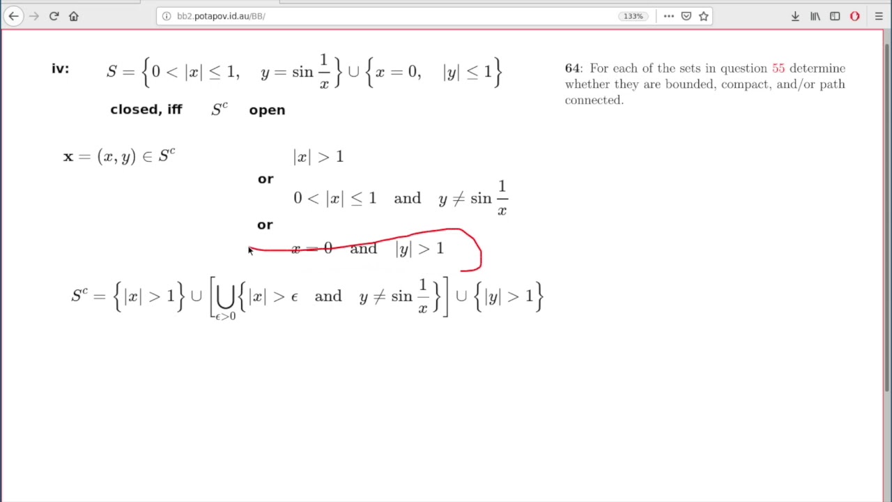 Example of a complex set which is closed - YouTube