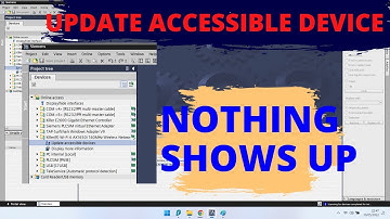 UPDATE ACCESSIBLE DEVICE NOTHING SHOWS UP ON TIA Portal - FIXED!
