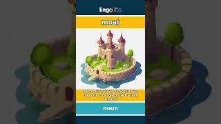 Moat Meaning Flash Card Learn English Vocabulary