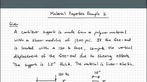 Mechanics of Materials - Video 42:  Material Properties Example 3 with Shear Modulus