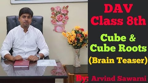 D.A.V. Math|Class VIII |Ch-2 |Cube and Cube Roots) Brain Teaser