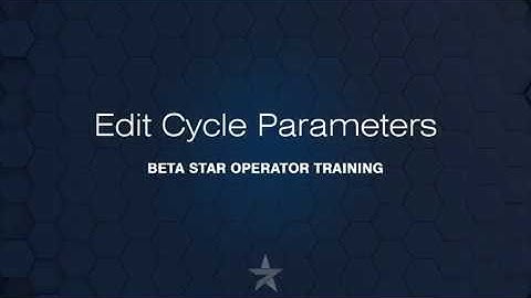 Edit Cycle Parameters