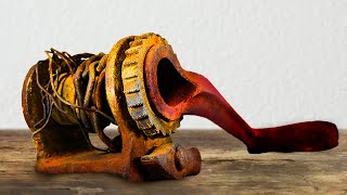 Rusty Old Hand Crank Winch... Restoration Miracle