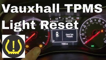 Vauxhall Corsa TPMS Warning Light Reset Tyre Pressure Monitoring System Tire Light
