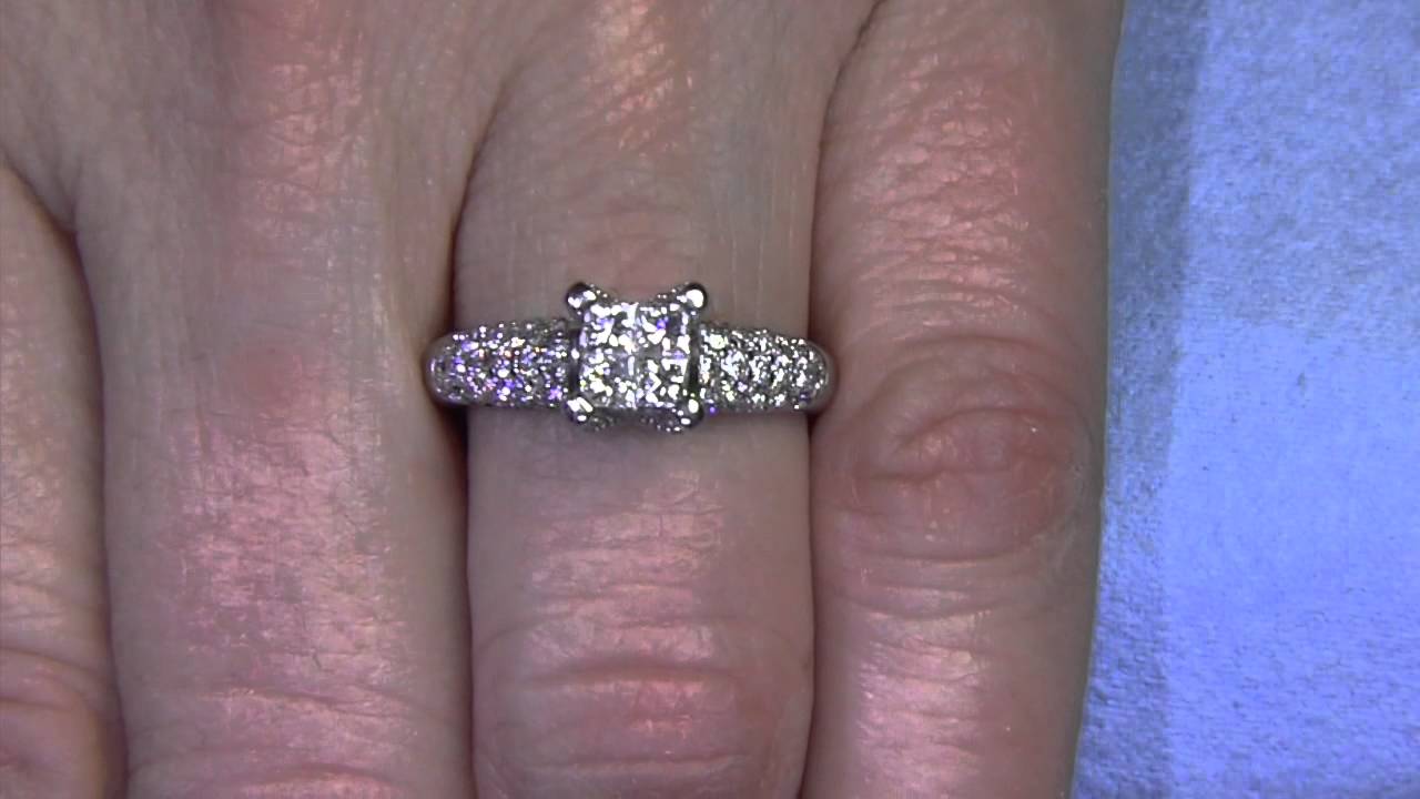 Princess Cut Diamond Illusion Ring YouTube