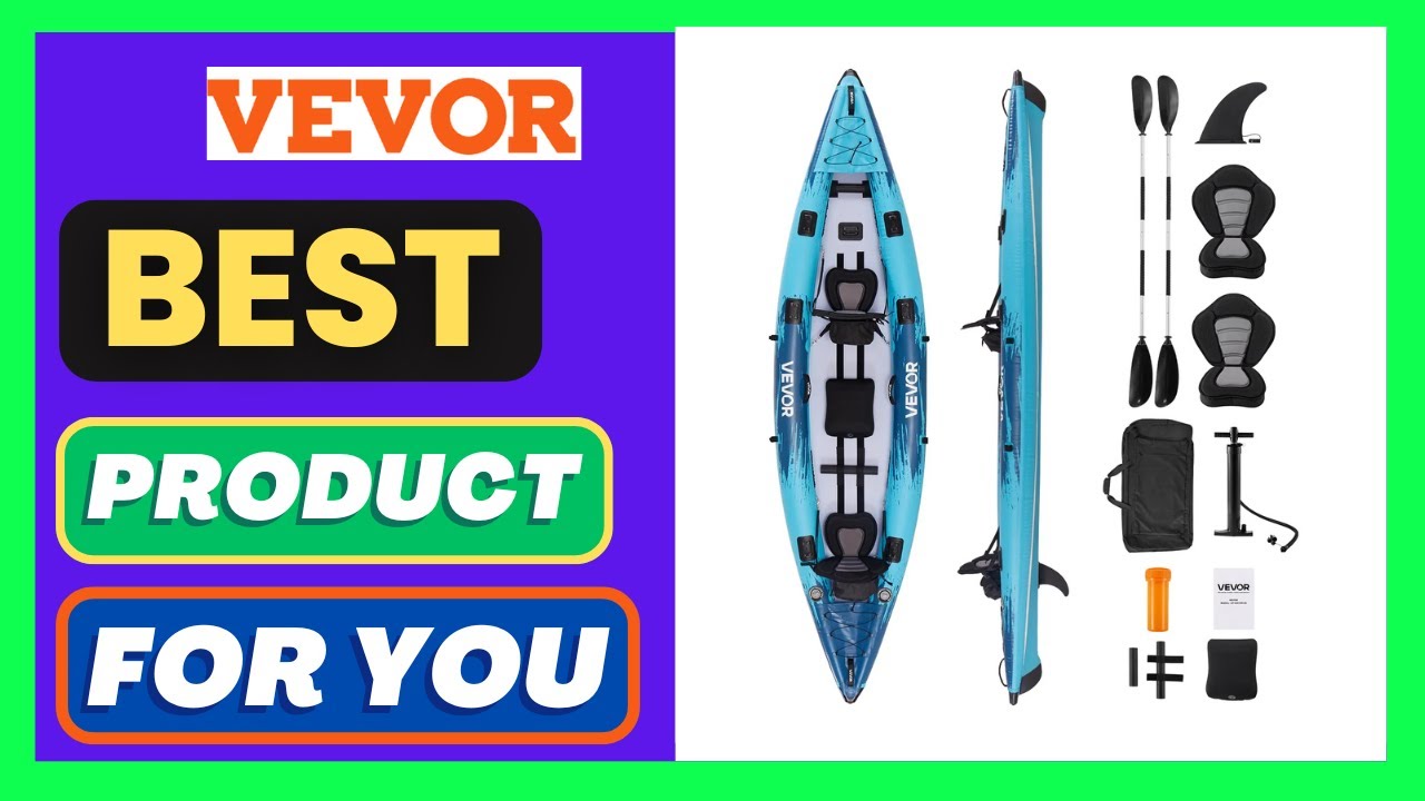 VEVOR Inflatable Kayak, 2-Person Inflatable